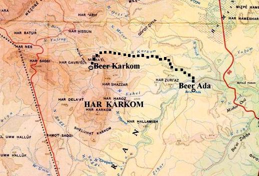percorso da Faran a Beer Karkom