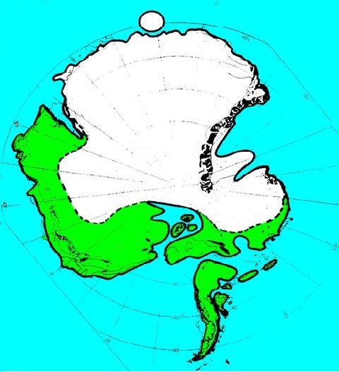 L'Antartide come si presentava alla fine del Pleistocene